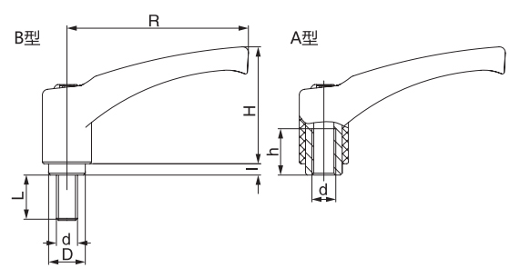 可調(diào)位緊定手柄HY8310.12-13結(jié)構(gòu)圖