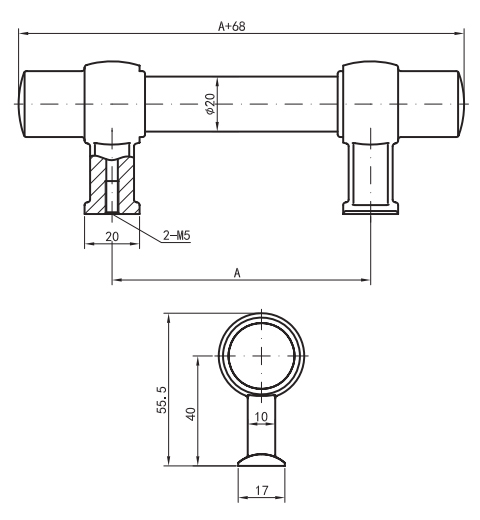 機(jī)箱拉手HY8315.16結(jié)構(gòu)圖