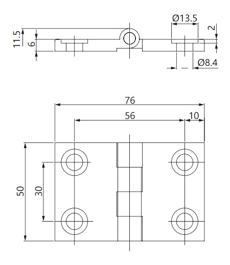 合頁HY8333.3結(jié)構(gòu)圖