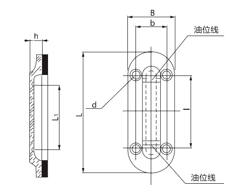 長型油標(biāo)HY8316.4結(jié)構(gòu)圖