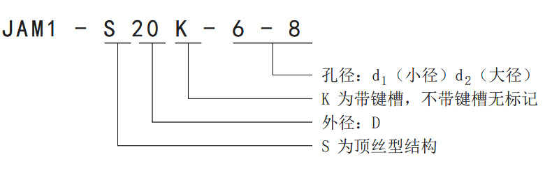 单膜片顶丝型联轴器JAM1-S订货说明